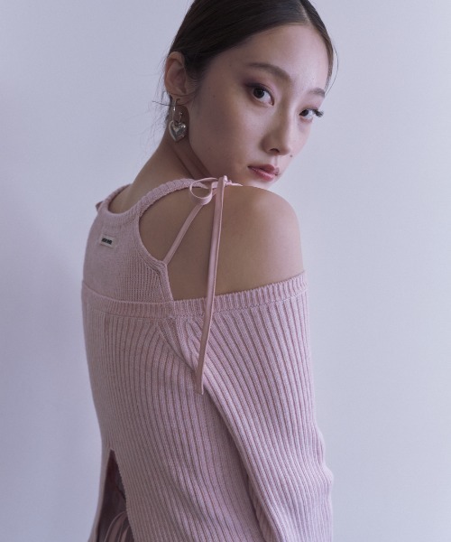 HONEY MI HONEY(ハニーミーハニー)の「HONEY logo halter neck tops(タンクトップ・レディース・グレー/アイボリー/ピンク・FREE)」の16枚目の写真