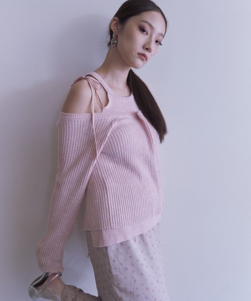 HONEY MI HONEY(ハニーミーハニー)の「HONEY logo halter neck tops(タンクトップ・レディース・グレー/アイボリー/ピンク・FREE)」の17枚目の写真