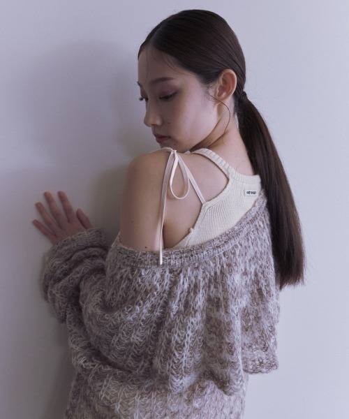 HONEY MI HONEY(ハニーミーハニー)の「HONEY logo halter neck tops(タンクトップ・レディース・グレー/アイボリー/ピンク・FREE)」の21枚目の写真