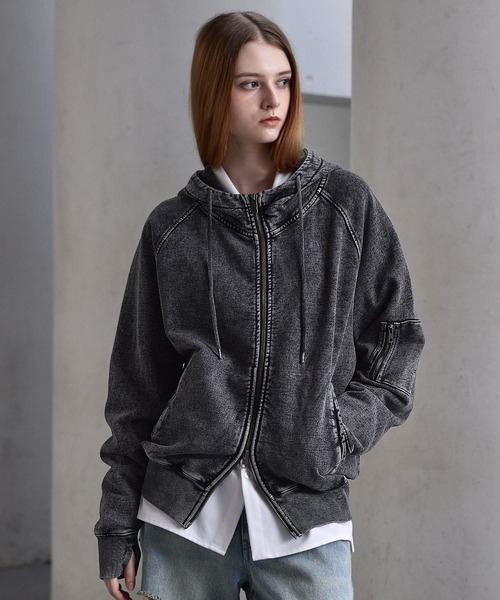 CLEL】Heavyweight Stand Neck Zip Hoodie / ヘビーウェイトスタンド