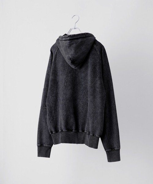 CLEL（クレイル）の「【CLEL】Heavyweight Stand Neck Zip Hoodie / ヘビーウェイトスタンドネックジップパーカー（パーカー・メンズ・グレー系1/ブラック系/ブラウン系・S/XS/L/M）」の5枚目の写真