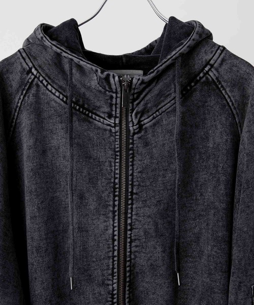 CLEL（クレイル）の「【CLEL】Heavyweight Stand Neck Zip Hoodie / ヘビーウェイトスタンドネックジップパーカー（パーカー・メンズ・グレー系1/ブラック系/ブラウン系・S/XS/L/M）」の6枚目の写真