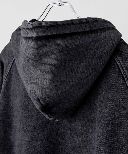 CLEL（クレイル）の「【CLEL】Heavyweight Stand Neck Zip Hoodie / ヘビーウェイトスタンドネックジップパーカー（パーカー・メンズ・グレー系1/ブラック系/ブラウン系・S/XS/L/M）」の8枚目の写真