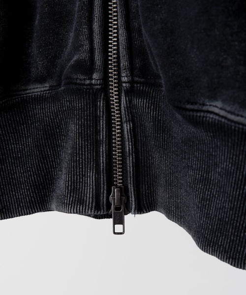 CLEL（クレイル）の「【CLEL】Heavyweight Stand Neck Zip Hoodie / ヘビーウェイトスタンドネックジップパーカー（パーカー・メンズ・グレー系1/ブラック系/ブラウン系・S/XS/L/M）」の13枚目の写真