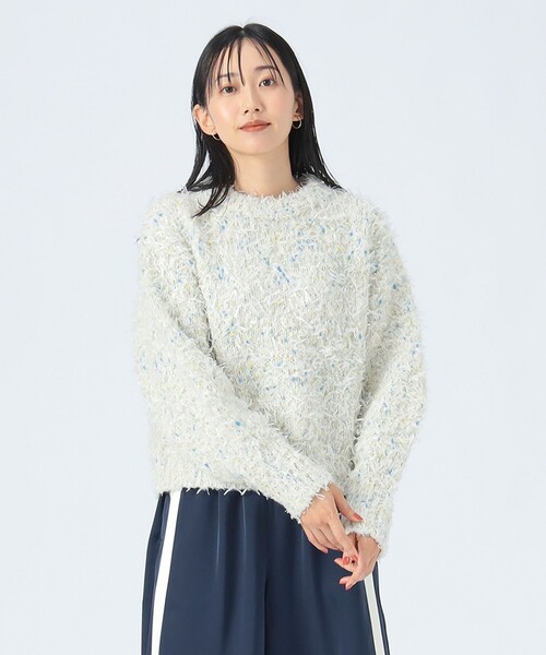 BEAMS HEART(ビームスハート)の「【3色展開】リボン × ノットヤーンニット(ニット/セーター・レディース・ホワイト系その他5/ライトグレー/ライトブルー/ネイビー・FREE)」の18枚目の写真