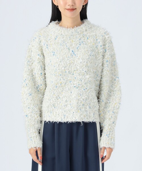 BEAMS HEART(ビームスハート)の「【3色展開】リボン × ノットヤーンニット(ニット/セーター・レディース・ホワイト系その他5/ライトグレー/ライトブルー/ネイビー・FREE)」の19枚目の写真