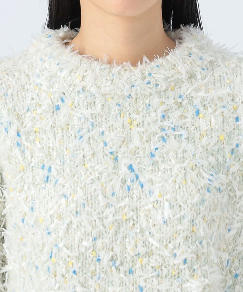 BEAMS HEART(ビームスハート)の「【3色展開】リボン × ノットヤーンニット(ニット/セーター・レディース・ホワイト系その他5/ライトグレー/ライトブルー/ネイビー・FREE)」の22枚目の写真