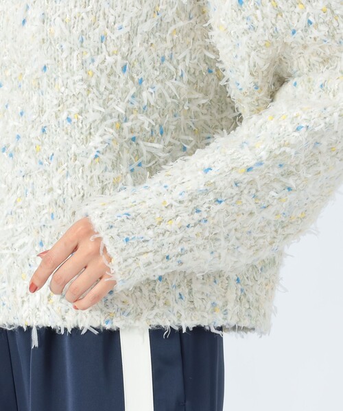 BEAMS HEART(ビームスハート)の「【3色展開】リボン × ノットヤーンニット(ニット/セーター・レディース・ホワイト系その他5/ライトグレー/ライトブルー/ネイビー・FREE)」の11枚目の写真