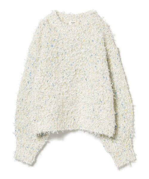 BEAMS HEART(ビームスハート)の「【3色展開】リボン × ノットヤーンニット(ニット/セーター・レディース・ホワイト系その他5/ライトグレー/ライトブルー/ネイビー・FREE)」の12枚目の写真