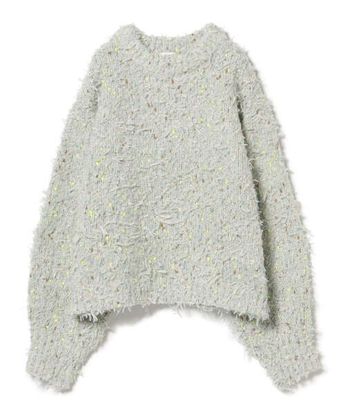 BEAMS HEART(ビームスハート)の「【3色展開】リボン × ノットヤーンニット(ニット/セーター・レディース・ホワイト系その他5/ライトグレー/ライトブルー/ネイビー・FREE)」の5枚目の写真