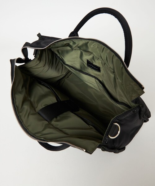 GREEN LABEL RELAXING／トートバッグ シボ レザーライク ジップ トート バッグ（トートバッグ