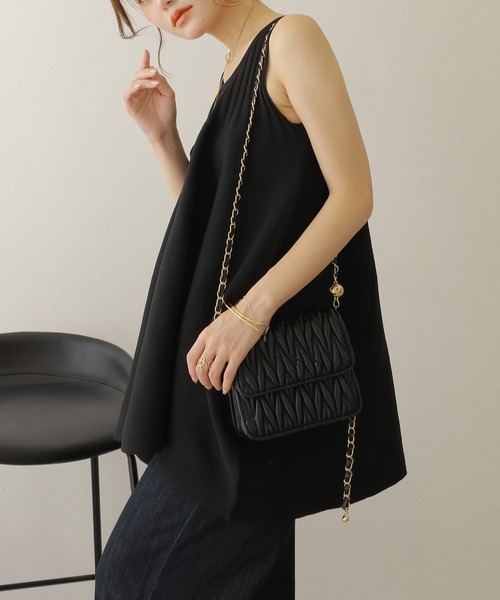 LAULEN(ローレン)の「flare knit tunique tops /フレアノースリニットチュニックトップス(ニット/セーター・レディース・ブラック/ブルー/アイボリー・FREE)」の11枚目の写真