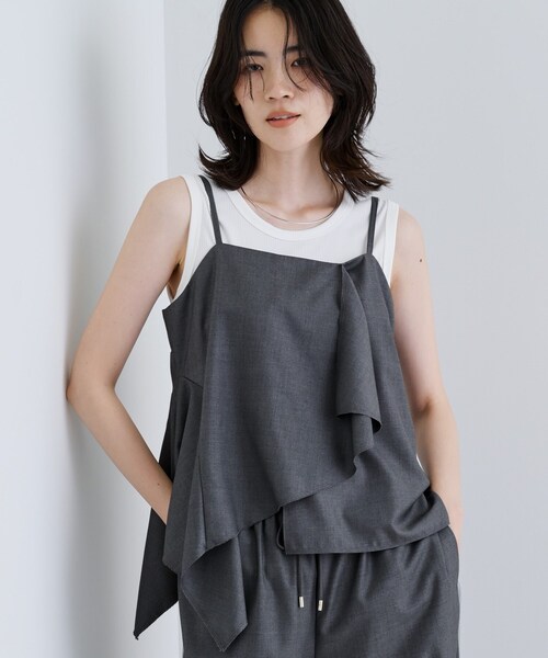 GALLEST（ギャレスト）の「【セットアップ可能】サキソニービスチェ（タンクトップ・レディース・ライトグレー/ダークグレー・38）」の2枚目の写真