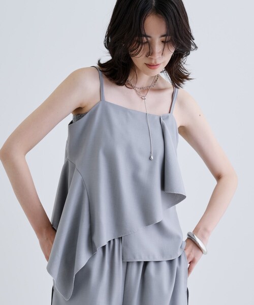 GALLEST（ギャレスト）の「【セットアップ可能】サキソニービスチェ（タンクトップ・レディース・ライトグレー/ダークグレー・38）」の7枚目の写真