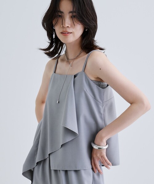 GALLEST（ギャレスト）の「【セットアップ可能】サキソニービスチェ（タンクトップ・レディース・ライトグレー/ダークグレー・38）」の9枚目の写真