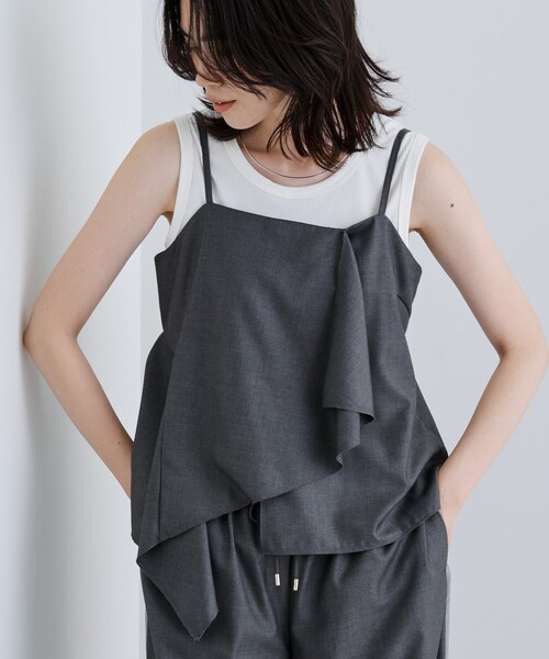 GALLEST（ギャレスト）の「【セットアップ可能】サキソニービスチェ（タンクトップ・レディース・ライトグレー/ダークグレー・38）」の14枚目の写真