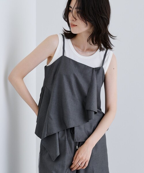 GALLEST（ギャレスト）の「【セットアップ可能】サキソニービスチェ（タンクトップ・レディース・ライトグレー/ダークグレー・38）」の15枚目の写真