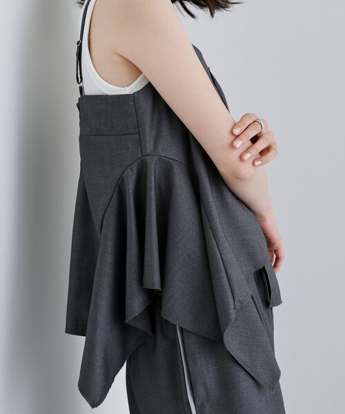 GALLEST（ギャレスト）の「【セットアップ可能】サキソニービスチェ（タンクトップ・レディース・ライトグレー/ダークグレー・38）」の18枚目の写真