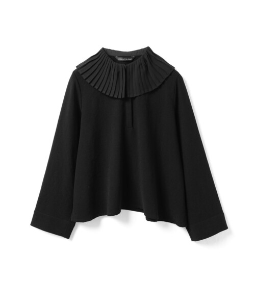 mizuiroind（ミズイロインド）の「mizuiro ind プリーツカラーシャツプルオーバー（シャツ/ブラウス・レディース・アイボリー/ネイビー/ブラック/その他8・FREE）」の4枚目の写真
