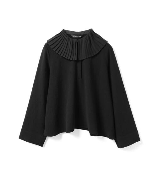 mizuiroind（ミズイロインド）の「mizuiro ind プリーツカラーシャツプルオーバー（シャツ/ブラウス・レディース・アイボリー/ネイビー/ブラック/その他8・FREE）」の5枚目の写真