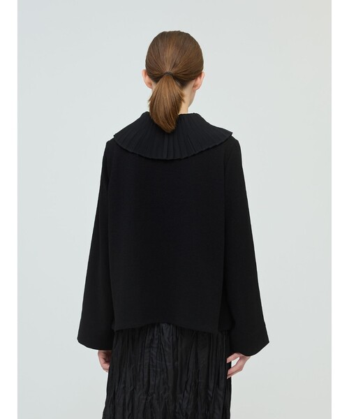 mizuiroind（ミズイロインド）の「mizuiro ind プリーツカラーシャツプルオーバー（シャツ/ブラウス・レディース・アイボリー/ネイビー/ブラック/その他8・FREE）」の12枚目の写真