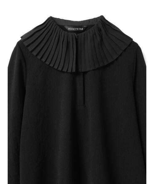 mizuiroind（ミズイロインド）の「mizuiro ind プリーツカラーシャツプルオーバー（シャツ/ブラウス・レディース・アイボリー/ネイビー/ブラック/その他8・FREE）」の17枚目の写真