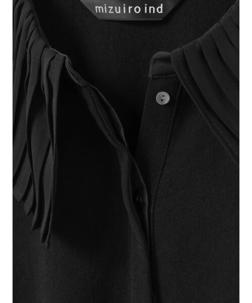 mizuiroind（ミズイロインド）の「mizuiro ind プリーツカラーシャツプルオーバー（シャツ/ブラウス・レディース・アイボリー/ネイビー/ブラック/その他8・FREE）」の18枚目の写真