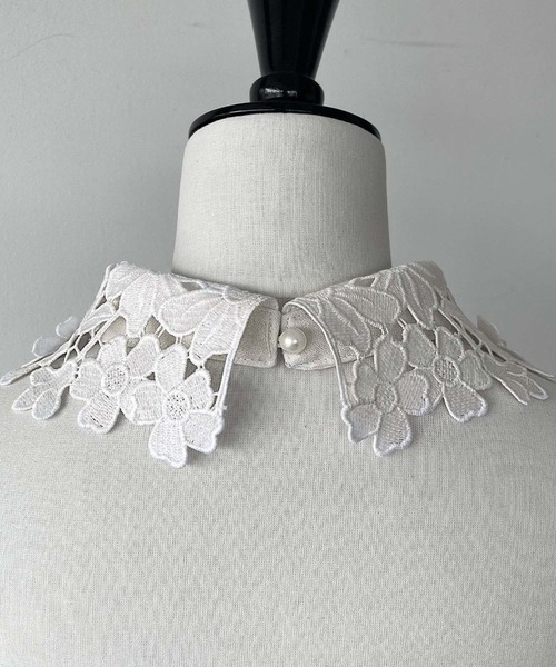 girl（ガール）の「フラワーレースカラー コクーン ドレス 結婚式 ワンピース パーティードレス オケージョンドレス お呼ばれ 二次会 成人式 同窓会 謝恩会（ドレス・レディース・ブラック×ホワイト/ブラック・M/S/2L/L）」の5枚目の写真