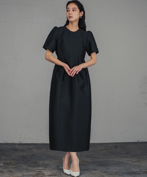 girl（ガール）の「フラワーレースカラー コクーン ドレス 結婚式 ワンピース パーティードレス オケージョンドレス お呼ばれ 二次会 成人式 同窓会 謝恩会（ドレス・レディース・ブラック×ホワイト/ブラック・M/S/2L/L）」の18枚目の写真