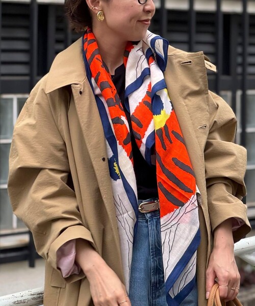 NOLLEY’S（ノーリーズ）の「W/Sプリントストール（ストール/ショール・レディース・グリーン系その他3/ネイビー系3・FREE）」の20枚目の写真