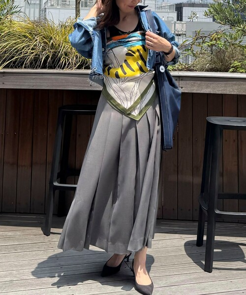 NOLLEY’S（ノーリーズ）の「W/Sプリントストール（ストール/ショール・レディース・グリーン系その他3/ネイビー系3・FREE）」の14枚目の写真