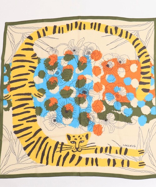 NOLLEY’S（ノーリーズ）の「W/Sプリントストール（ストール/ショール・レディース・グリーン系その他3/ネイビー系3・FREE）」の7枚目の写真