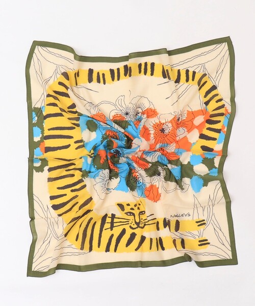 NOLLEY’S（ノーリーズ）の「W/Sプリントストール（ストール/ショール・レディース・グリーン系その他3/ネイビー系3・FREE）」の6枚目の写真