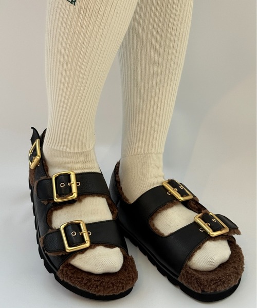 Mollini(モリーニ)の「ELIDIE-MO(サンダル・レディース・ブラック/ブラック×ホワイト/ブラック系・36/38/37/39)」の3枚目の写真