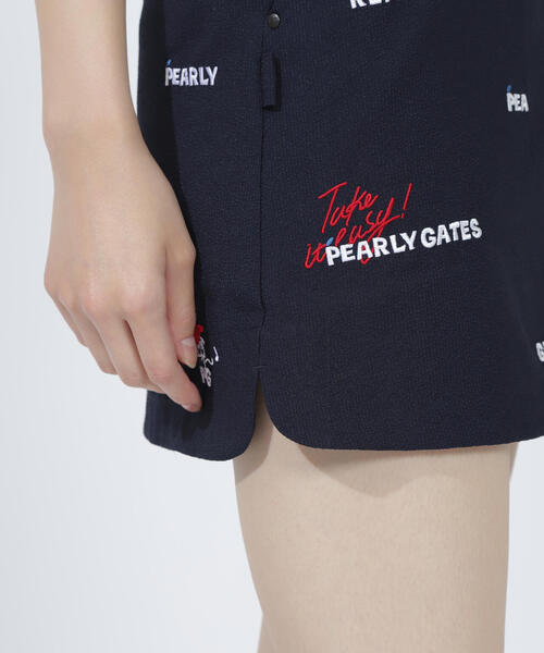 PEARLY GATES(パーリーゲイツ)の「【PEARLY GATES】Peサッカーストライプスカート(スカート・レディース・ブルー系その他/ネイビー・SMALL/MEDIUM/LARGE)」の4枚目の写真