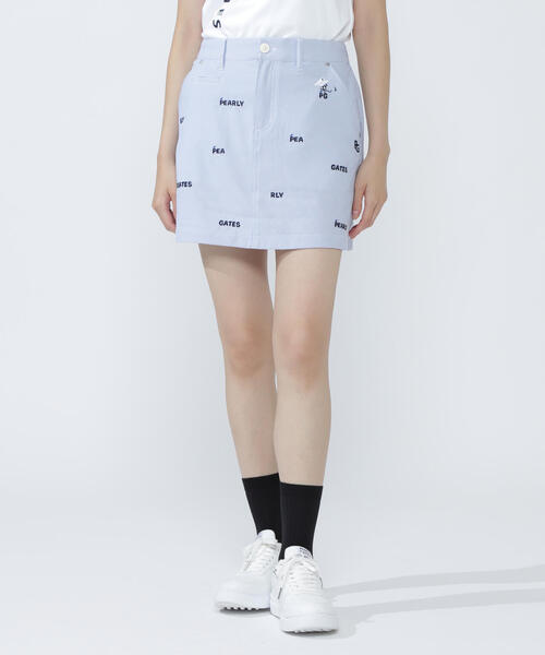 PEARLY GATES(パーリーゲイツ)の「【PEARLY GATES】Peサッカーストライプスカート(スカート・レディース・ブルー系その他/ネイビー・SMALL/MEDIUM/LARGE)」の1枚目の写真