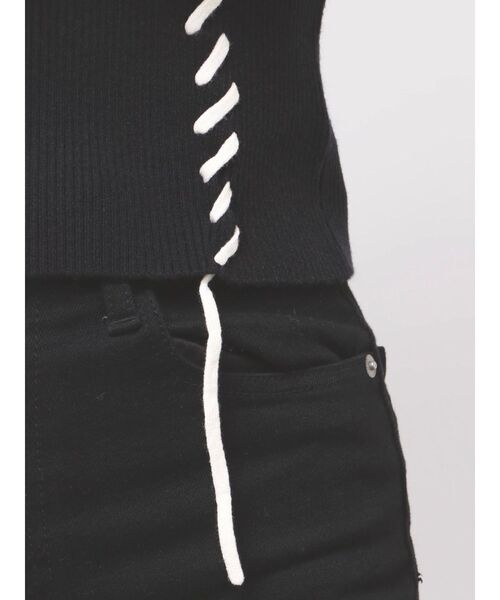 MURUA（ムルーア）の「ステッチリブニット（ニット/セーター・レディース・ボルドー/アイボリー/ブラック・FREE）」の19枚目の写真