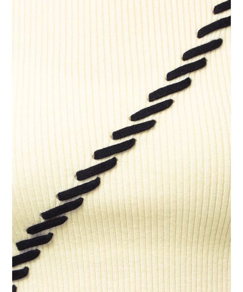 MURUA（ムルーア）の「ステッチリブニット（ニット/セーター・レディース・ボルドー/アイボリー/ブラック・FREE）」の22枚目の写真