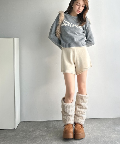 mily bilet（ミウィビレット）の「【mily bilet】ファー着脱可能♪２WAYヌバック調素材ボリュームソールファームートンブーツ（ブーツ・レディース・ダークブラウン/ブラック/ベージュ・X-LARGE/LARGE/MEDIUM/SMALL）」の4枚目の写真