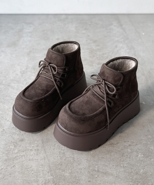 セール】【mily bilet】ファー着脱可能♪2WAYヌバック調素材