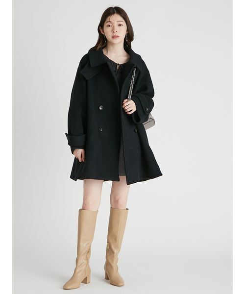 Aラインウールミドルコート(ピーコート)|CELFORD(セル Aラインウールミドルコート(ピーコート)|CELFORD(セル