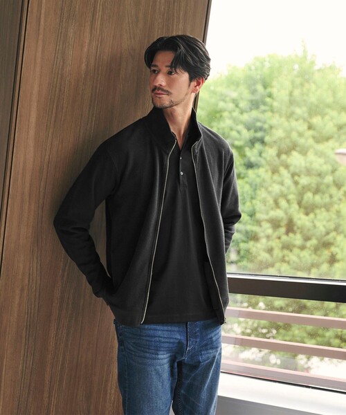 BEAUTY&YOUTH UNITED ARROWS(ビューティーアンドユースユナイテッドアローズ)の「【WEB限定 WARDROBE SMART】エアリー カノコ ジップ ブルゾン 抗菌防臭(その他トップス・メンズ・ブラック/ダークグレー・XL/L/M/S)」の19枚目の写真