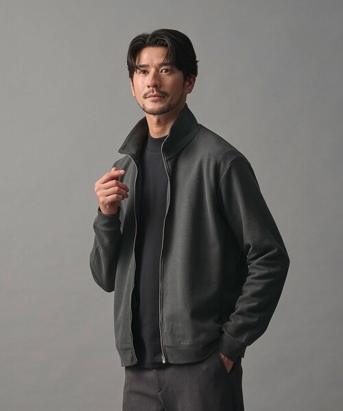 BEAUTY&YOUTH UNITED ARROWS(ビューティーアンドユースユナイテッドアローズ)の「【WEB限定 WARDROBE SMART】エアリー カノコ ジップ ブルゾン 抗菌防臭(その他トップス・メンズ・ブラック/ダークグレー・XL/L/M/S)」の15枚目の写真