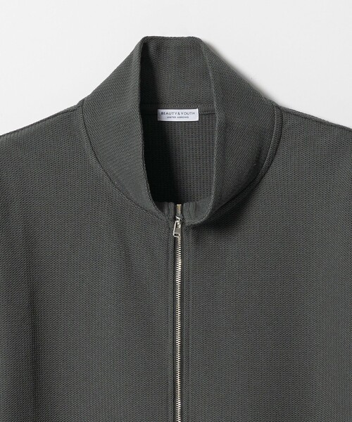 BEAUTY&YOUTH UNITED ARROWS(ビューティーアンドユースユナイテッドアローズ)の「【WEB限定 WARDROBE SMART】エアリー カノコ ジップ ブルゾン 抗菌防臭(その他トップス・メンズ・ブラック/ダークグレー・XL/L/M/S)」の4枚目の写真