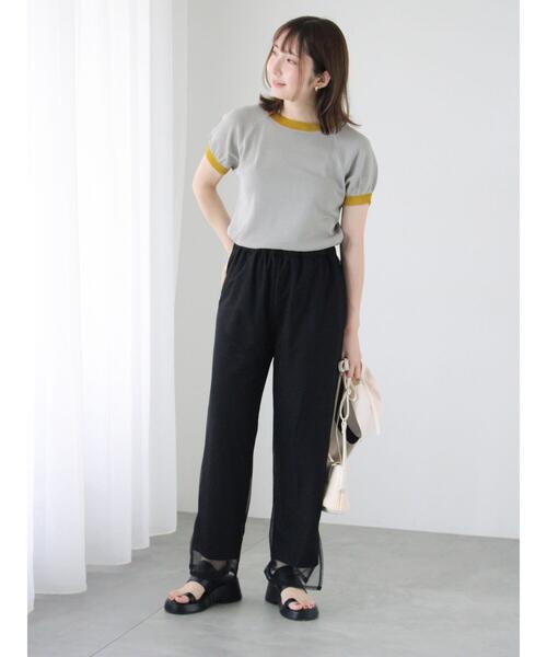 Te chichi TERRASSE（テチチテラス）の「配色ラグランスリーブニット（ニット/セーター・レディース・オフホワイト/グレー/ブラック・F）」の8枚目の写真