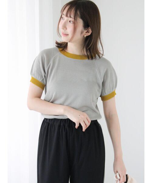 Te chichi TERRASSE（テチチテラス）の「配色ラグランスリーブニット（ニット/セーター・レディース・オフホワイト/グレー/ブラック・F）」の10枚目の写真