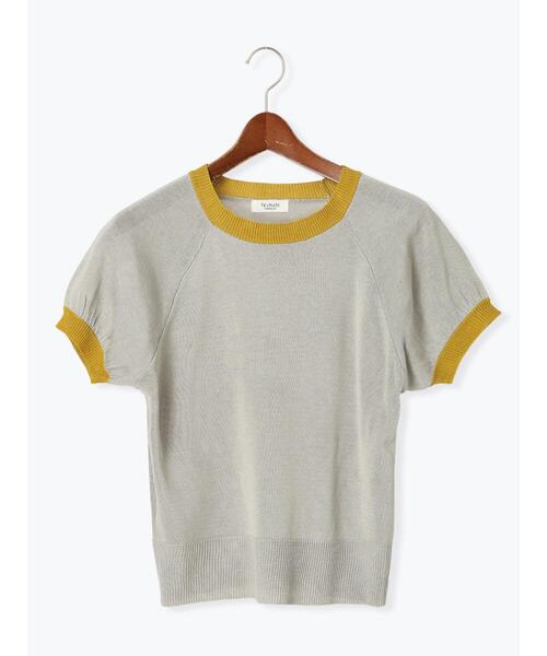 Te chichi TERRASSE（テチチテラス）の「配色ラグランスリーブニット（ニット/セーター・レディース・オフホワイト/グレー/ブラック・F）」の11枚目の写真