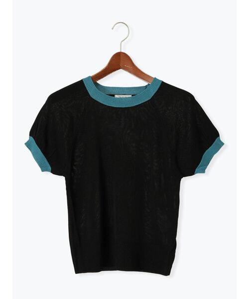 Te chichi TERRASSE（テチチテラス）の「配色ラグランスリーブニット（ニット/セーター・レディース・オフホワイト/グレー/ブラック・F）」の12枚目の写真