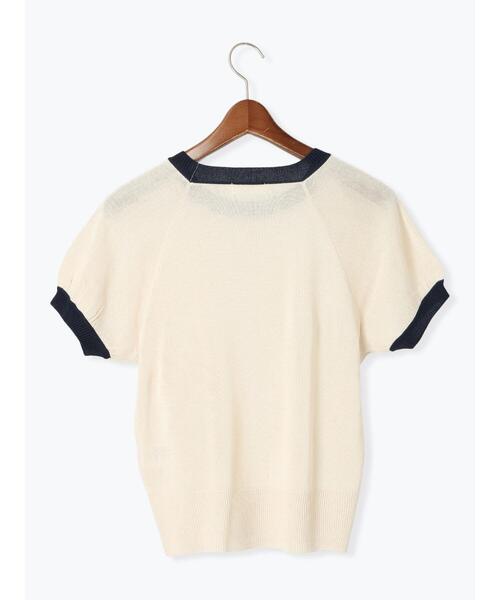 Te chichi TERRASSE（テチチテラス）の「配色ラグランスリーブニット（ニット/セーター・レディース・オフホワイト/グレー/ブラック・F）」の13枚目の写真