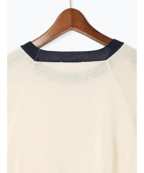 Te chichi TERRASSE（テチチテラス）の「配色ラグランスリーブニット（ニット/セーター・レディース・オフホワイト/グレー/ブラック・F）」の17枚目の写真